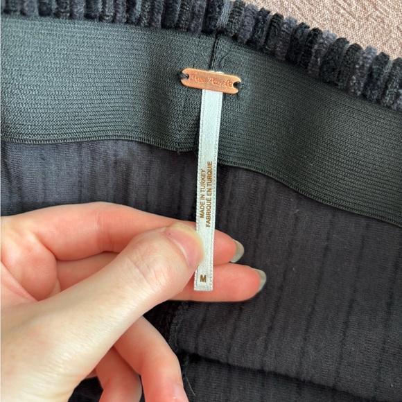 Free People Black Velvet Flare Pants - Picture 6 of 8